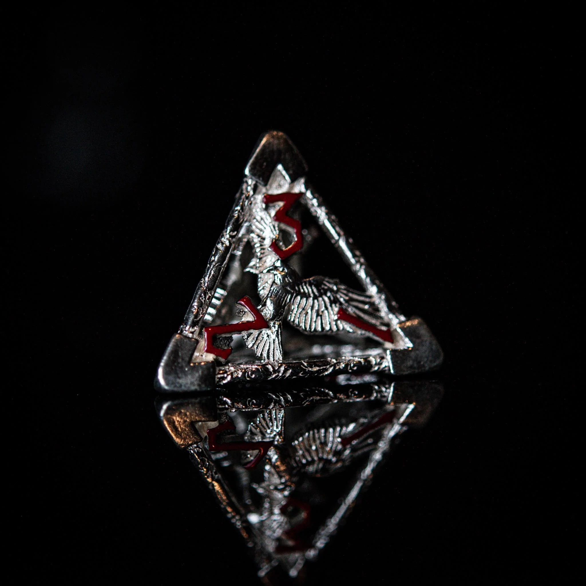 NYCC Exclusive Sterling Silver Dice Set - Red - Image 6
