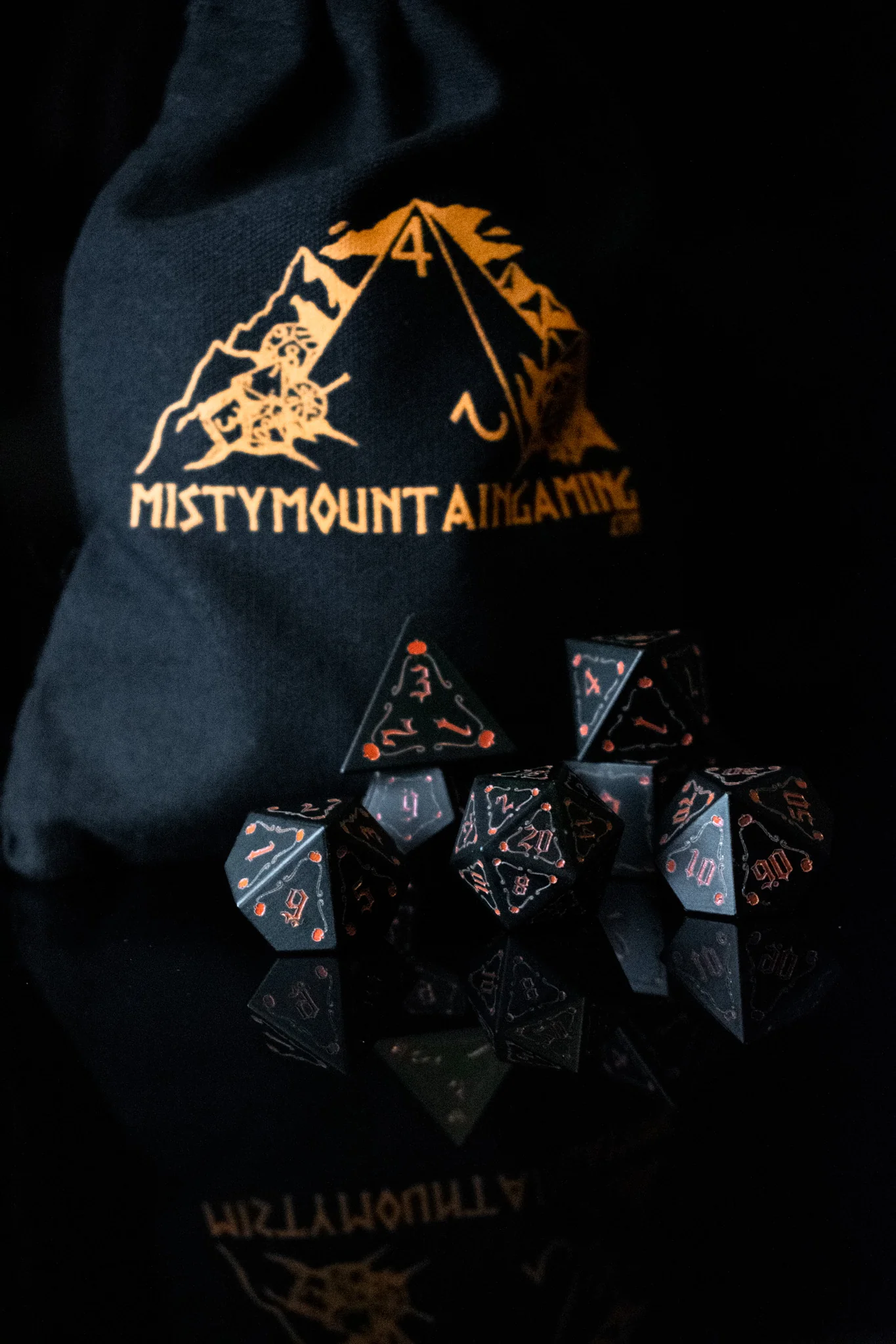 The Pumpkin Aluminum Metal Dice Set - Image 4