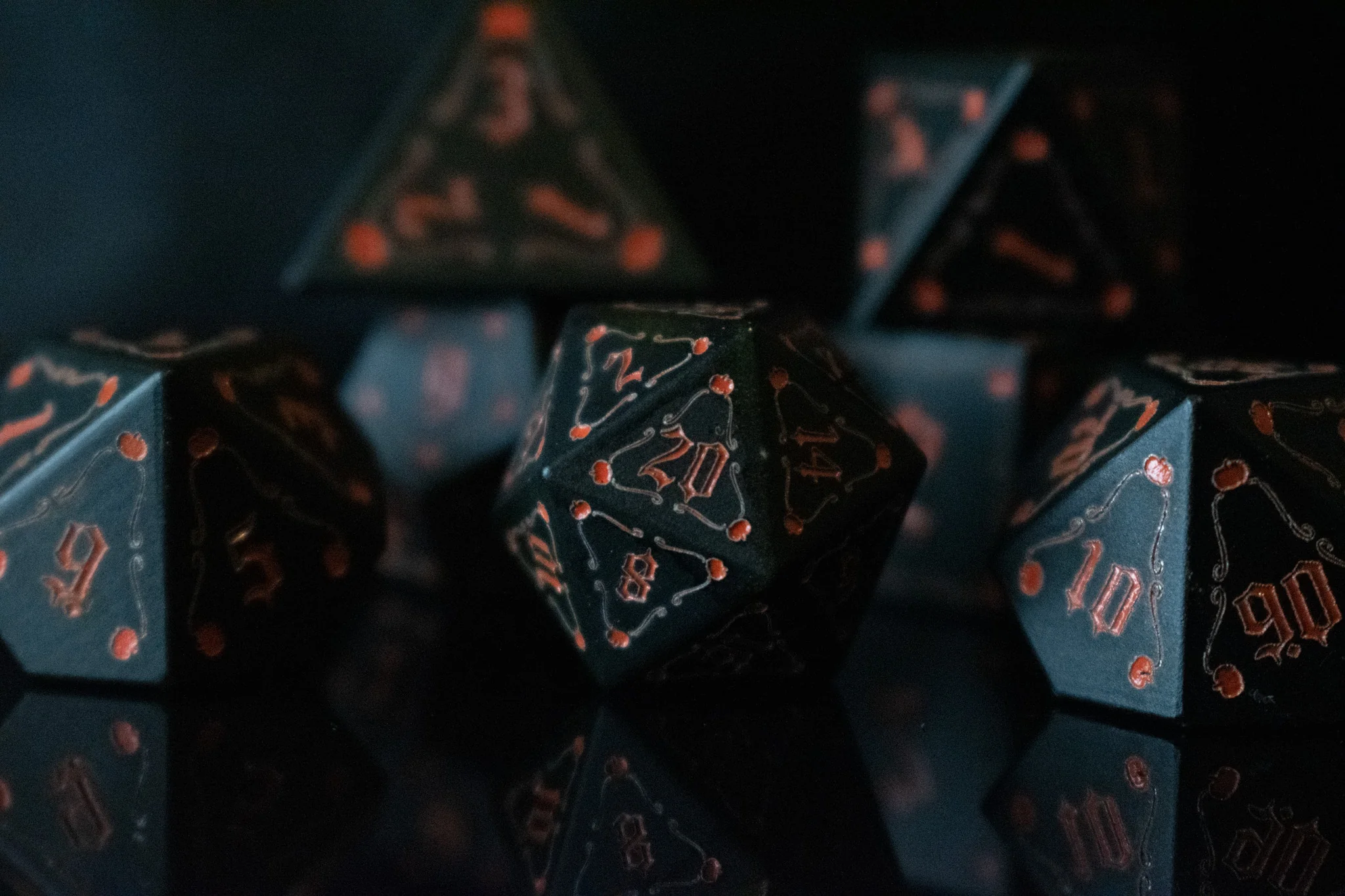 The Pumpkin Aluminum Metal Dice Set - Image 6