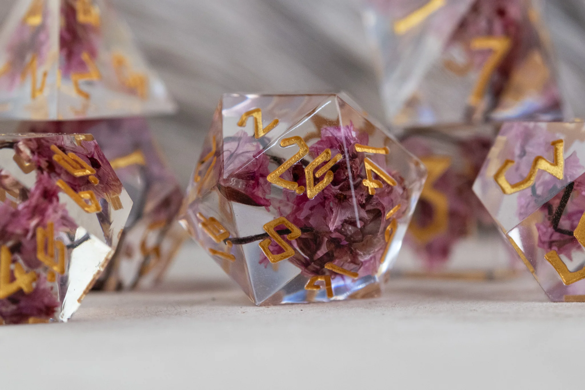 Wither and Bloom Sharp-Edged Resin Dice Set - Image 4